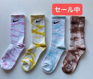 新品　Nikeタイダイ柄　ソックス　4足セット セール