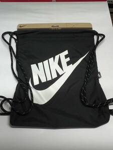 ナイキ Nike 2024NEW ランドリーバッグ ジムサック デイバッグ DC4245-010(ブラック) 13L 34cm×44cm サイドファスナーポケット ③