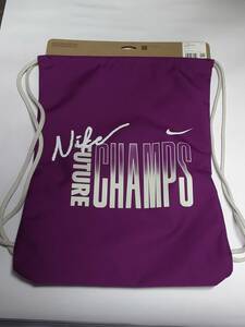 ナイキ Nike ランドリーバッグ ジムサック デイバッグ FN1793-503(パープル) 12L 35cm×46cm 