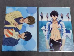 ☆クリアファイル☆ Free! Take Your Marks & Timeless Medley ポップコーン コンボセット特典 2枚セット　七瀬遙 橘真琴 松岡凛 /gb136