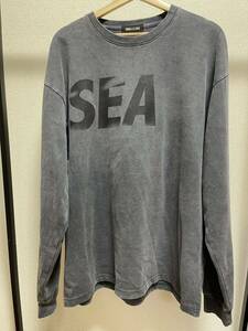 WIND AND SEA SEA (P-Dye) L/S Tee Charcoal Blackウィン ダン シー シー (P-ダイ) L/S Tシャツ チャコール ブラック
