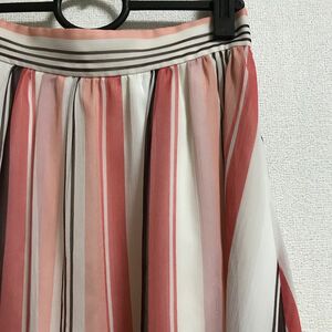 プロポーション　proportion シフォン　美品　オフィスカジュアル　ピンク　ブラウン スカート ボトムス ロング