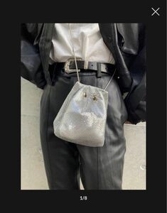 SILVER SEQUINS BAG