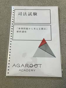 アガルート 事例問題から考える憲法 司法試験 予備試験 法科大学院 法学部 ロースクール 裁断済み agaroot academy