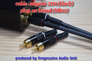 □□ mogami 2534(BK)＋RCA Gp_plug（NB02）/0.30m×2本