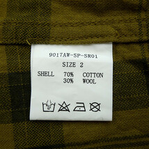 VARDE77 17AW C/W CHECK SHIRTS チェック 長袖 シャツ カーキ メンズ2_画像4