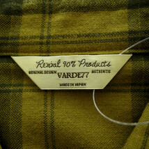 VARDE77 17AW C/W CHECK SHIRTS チェック 長袖 シャツ カーキ メンズ2_画像3