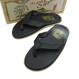 WJK 8044 is03v ISLAND SLIPPER レザー サンダル ブラック メンズS