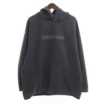 BRIEFING GOLF TWEEDY HOODIE ゴルフ プルオーバー パーカー チャコール メンズXL_画像1