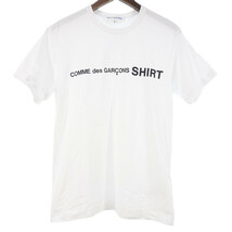 COMME DES GARCONS SHIRT ロゴ プリント 半袖 クルーネック Tシャツ ホワイト メンズM_画像1