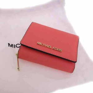 MICHAEL KORS スリーフォールド 三つ折り ウォレット ピンク 表記無し