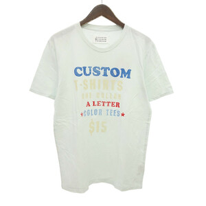 MAISON MARGIELA ? ここのえ CUSTOM TEE カスタム プリント 半袖 Tシャツ ライトグリーン系 メンズ48