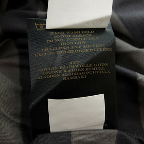 【PRICE DOWN】BURBERRY ボーダー クルーネック コットン 半袖 カットソー Tシャツ グレー メンズMの画像4