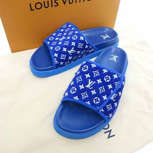 【PRICE DOWN】LOUIS VUITTON FD0223 モノグラム マイアミ ライン ファブリック サンダル ブルー メンズ9