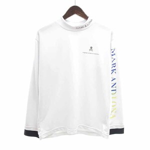 【特別価格】MARKLONA ゴルフ Revolt Compression Mock neck カットソー ホワイト メンズ48