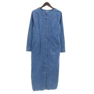 【特別価格】NOWOS 19AW Denim onepiece デニム ドレス ワンピース インディゴ レディースM