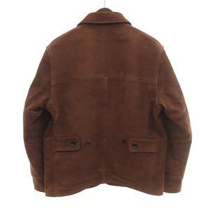 【特別価格】TENDERLOIN 14AW T-DRIVING JKT ヌバックレザー ドライビング ジャケット ブラウン メンズSの画像2