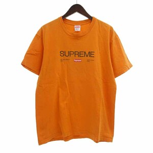 【特別価格】SUPREME 21AW Est. 1994 Tee フロントロゴプリントＴシャツ オレンジ メンズM