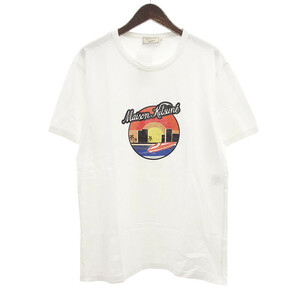 【特別価格】MAISON KITSUNE AM00115AT1501 プリント 半袖 Tシャツ ホワイト メンズXL