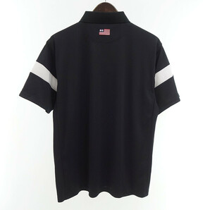 【PRICE DOWN】BRIEFING 23SS COLLEGE POLO RELAXED FIT ゴルフ ポロ シャツ ブラック メンズMの画像2