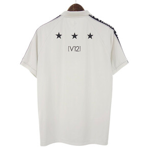 【特別価格】V12 GOLF ゴルフ TAPE POLO ポロシャツ Tシャツ ホワイト レディースMの画像2