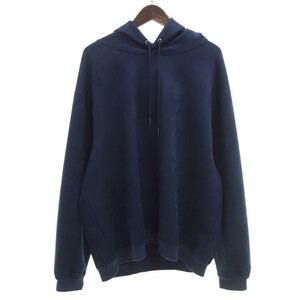 【特別価格】IROQUOIS TECH KNIT SUEDE HOODIE ダンボール スエード パーカー ネイビー メンズ3