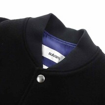 【特別価格】SULVAM KOZABURO 刺繍スタジャン ウール ジャケット ブラック メンズM_画像5