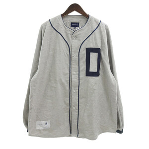 【特別価格】DESCENDANT 22SS BLEEK BASEBALL SHIRT ベースボール　シャツ グレー メンズ3