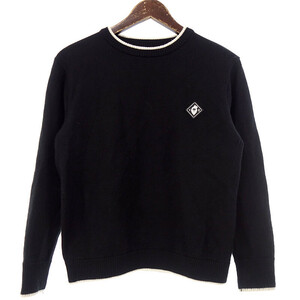 【PRICE DOWN】V12 BACK STAR KNIT ゴルフ バック スター ニット ブラック メンズM