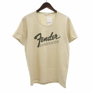 LAD MUSICIAN × Fender フェンダー 半袖 Tシャツ ライトブラウン メンズ42