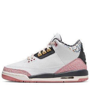 Nike GS Air Jordan 3 Retro "White/Pink/Black" 24.5cm 441140-100の画像1