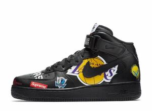 Supreme NBA Nike Air Force 1 Mid '07 &quot;Black&quot; 27cm AQ8017-001