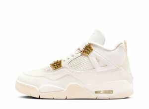 Nike WMNS Air Jordan 4 Retro &quot;White & Gold&quot; 22.5cm AQ9129-170