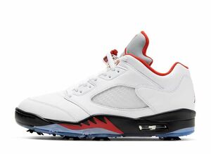 NIKE AIR JORDAN 5 RETRO LOW GOLF FIRE RED (SILVER TONGUE) 28cm CU4523-100