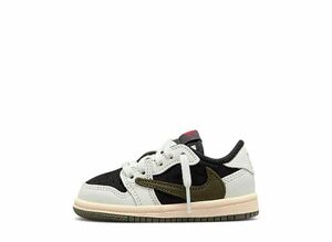 Travis Scott Nike TD Air Jordan 1 Low OG "Medium Olive" 15cm DZ5908-106