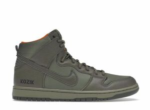 Nike SB Dunk High Frank Kozik "Steel Green/Olive Khaki-Safety Orange" 28.5cm 313171-328