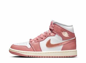 Nike WMNS Air Jordan 1 Mid SE "Red Stardust" 25.5cm FB9892-670