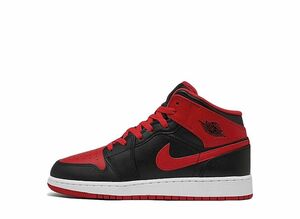Nike GS Air Jordan 1 Mid &quot;Bred Toe&quot; 24cm DQ8423-060