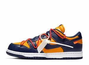 Off-White Nike Dunk Low LTHR &quot;University Gold/Midnight Navy/White&quot; 29cm CT0856-700