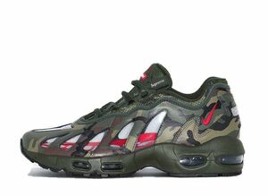 SUPREME NIKE AIR MAX 96 "DARK ARMY CAMO/SPEED RED/CLEAR" 27cm CV7652-300