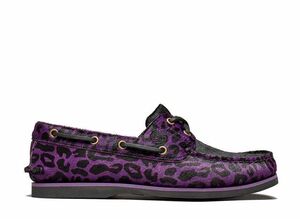 WACKO MARIA Timberland / Leopard Classic Boat 2 Eye &quot;Purple&quot; 27.5cm 0A5YTY