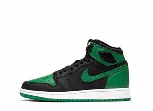 NIKE AIR JORDAN 1 RETRO HIGH OG GS &quot;BLACK/PINE GREEN&quot; 24.5cm 575441-030