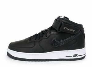 Stussy Nike Air Force 1 Mid "Black/Black" 28.5cm DJ7840-001