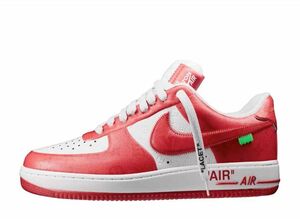 Louis Vuitton Nike Air Force 1 Low by Virgil Abloh "White & Comet Red" 24cm 1A9VA9