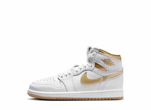 Nike PS Air Jordan 1 Retro High OG "White and Gold" 22cm FD2597-107