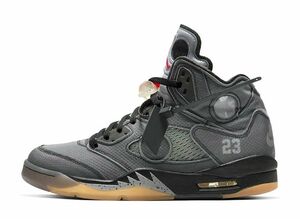 Off-White Nike Air Jordan 5 &quot;Black/Muslin/Fire Red&quot; 26cm CT8480-001