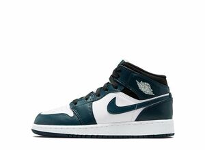 Nike GS Air Jordan 1 Mid &quot;Dark Teal/Armory Navy&quot; 25cm 554725-411