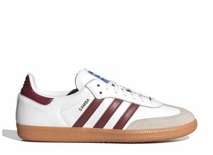 adidas Originals Samba OG &quot;Footwear White/College Burgundy/Gum&quot; 24.5cm IF3813