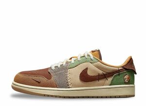 Zion Williamson Nike Air Jordan 1 Low OG "Flax and Oil Green" 27cm DZ7292-200