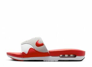 Nike Air Max 1 Slide "Light Neutral Grey and University Red" 30cm DH0295-103
